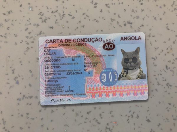 Angola Driver License Template