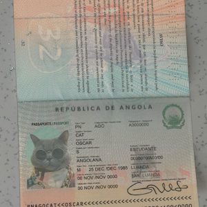 Angola Passport Template