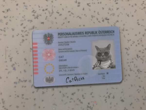 Austria Identity Card Template