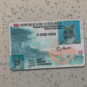 Costa Rica Identity Card Template