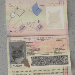 Costa Rica Passport Template
