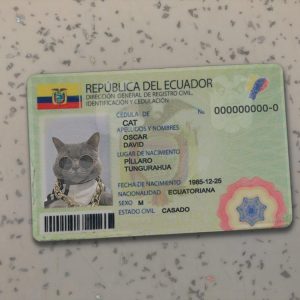 Ecuador Identity Card Template