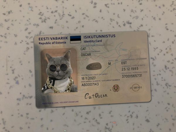 Estonia Identity Card Template