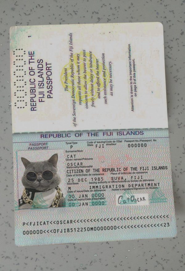 Fiji Passport Template