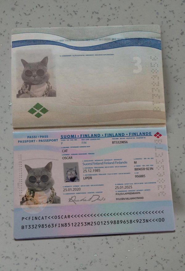 Finland Passport Template