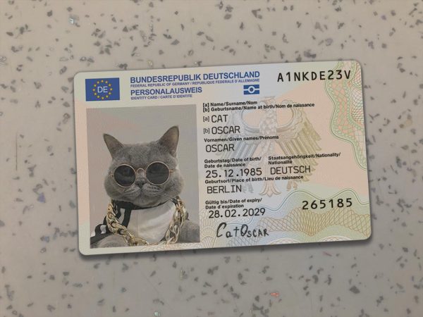 Germany Identity Card Template