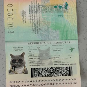 Honduras Passport Template