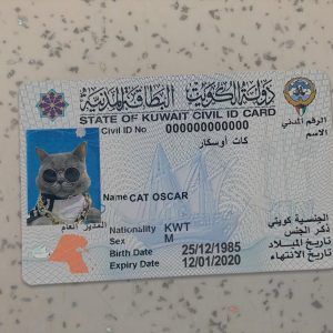 Kuwait Identity Card Template