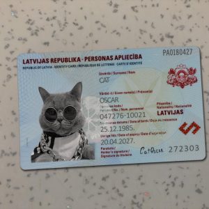 Latvia Identity Card Template