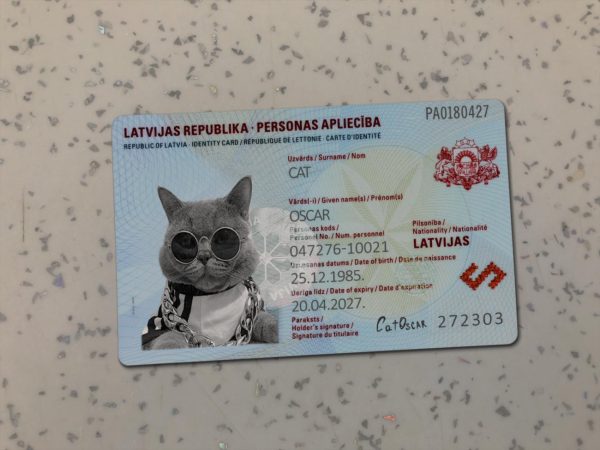 Latvia Identity Card Template