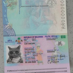 Maldives Passport Template