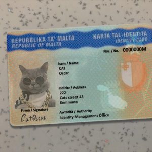 Malta Identity Card Template
