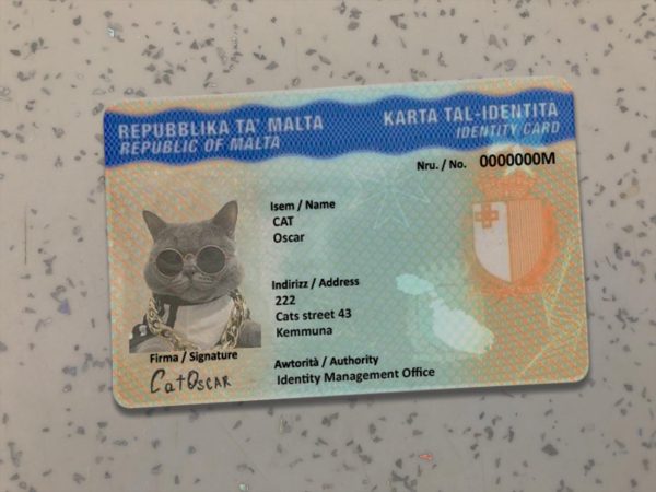 Malta Identity Card Template