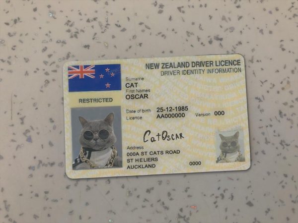 New Zealand Driver License Template