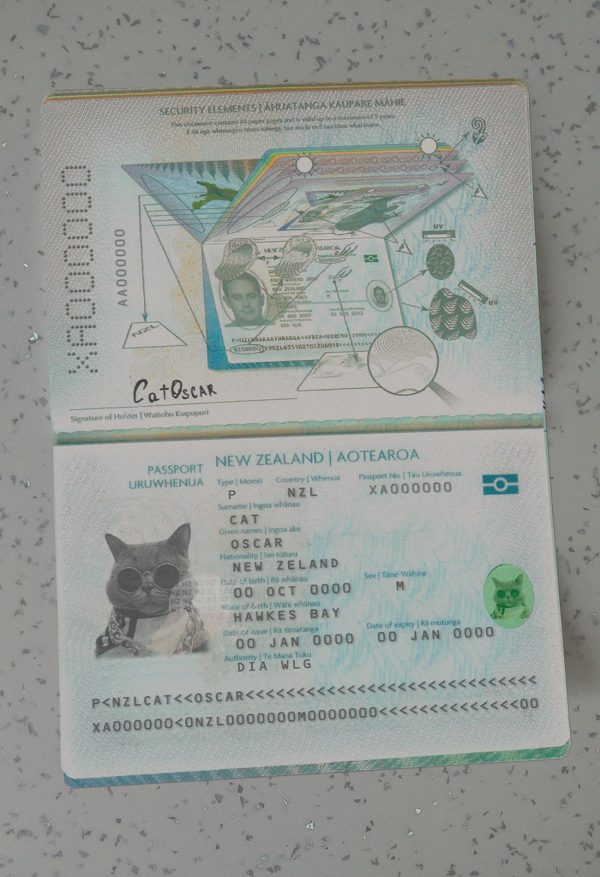 New Zealand Passport Template