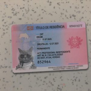 Portugal Permanent Residence Card Template