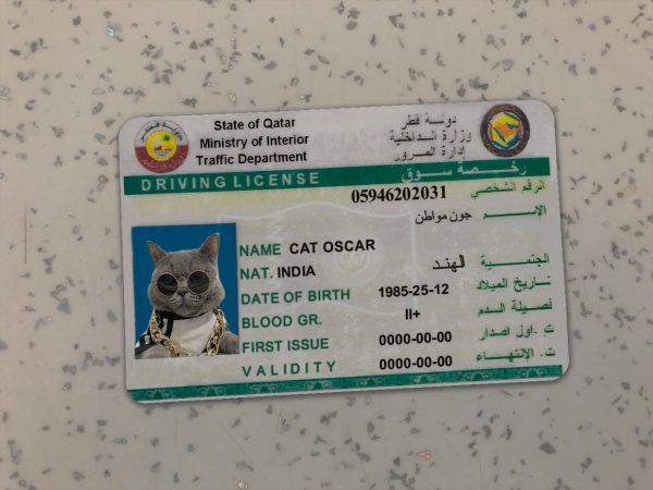 Qatar Driver License Template