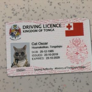 Republic of Tonga Driver License Template