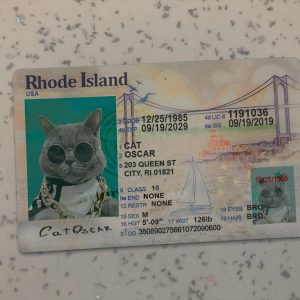 Rhode Island Driver License Template