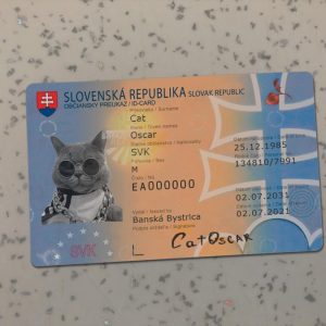 Slovakia Identity Card Template