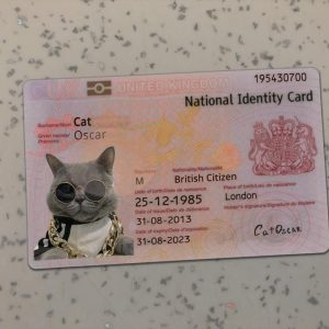 UK Identity Card Template