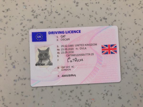 United Kingdom Driver License Template